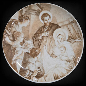 70s Vintage Bavaria Nativity Scene Winterling Roslau Christian Decorative Plate
